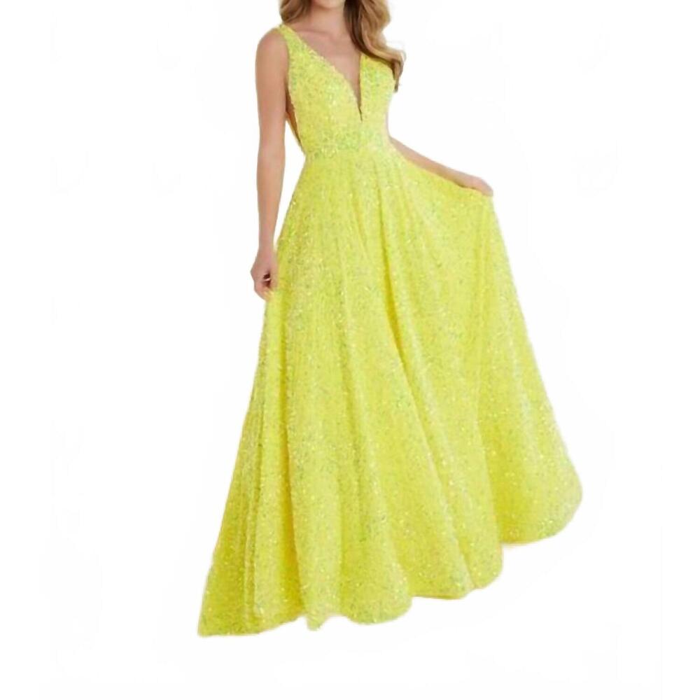 NEW TIFFANY DESIGNS women's prom dress in yellow
